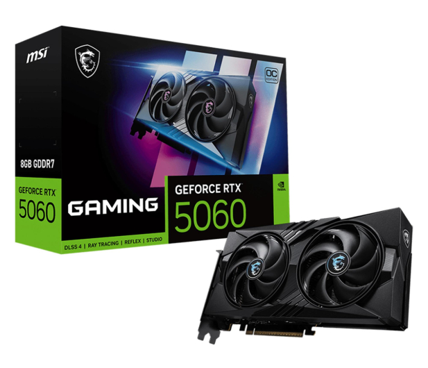 MSI GeForce RTX 5060 Gaming OC 8GB GDDR7 DLSS5 - 1336547 - zdjęcie